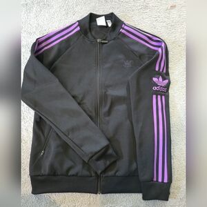 Adidas Original - Medium Black and Purple Track Jacket